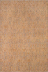handmade Transitional Kafkaz Beige Rust Hand Knotted RECTANGLE 100% WOOL area rug 8 x 10